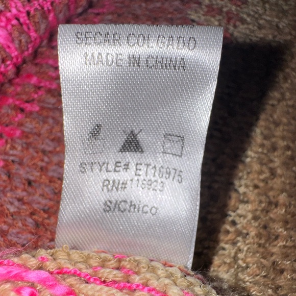 Easel Patchwork Knit Oversized Cropped Top Size Small - Picture 8 of 9